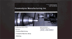 Desktop Screenshot of cosmodynemanufacturinginc.com